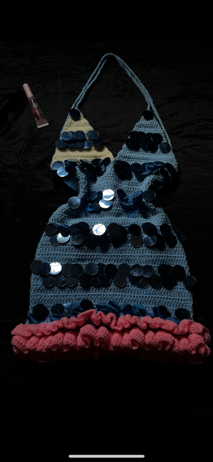 Crochet sequin dress