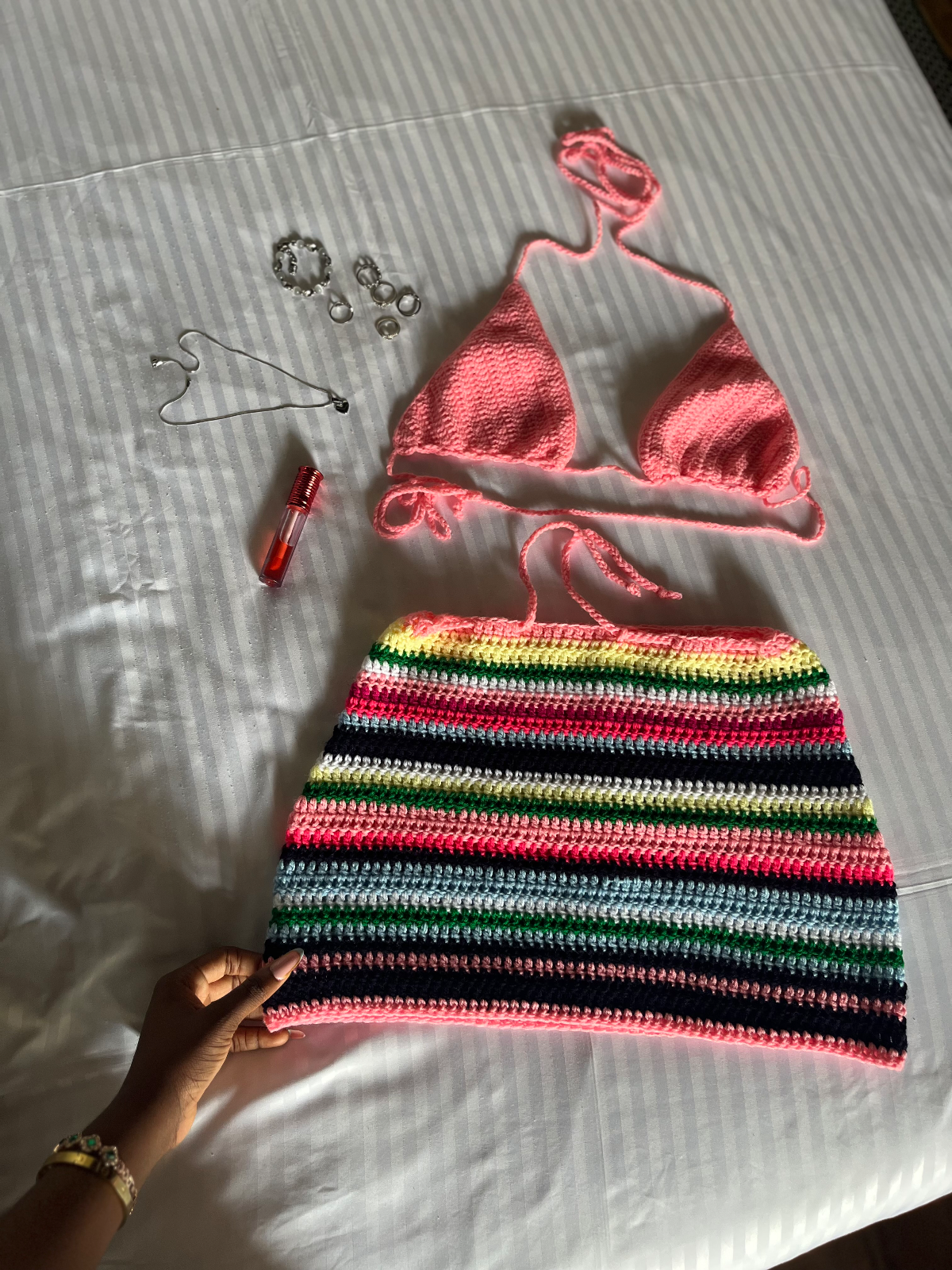 Multicolored bikini set