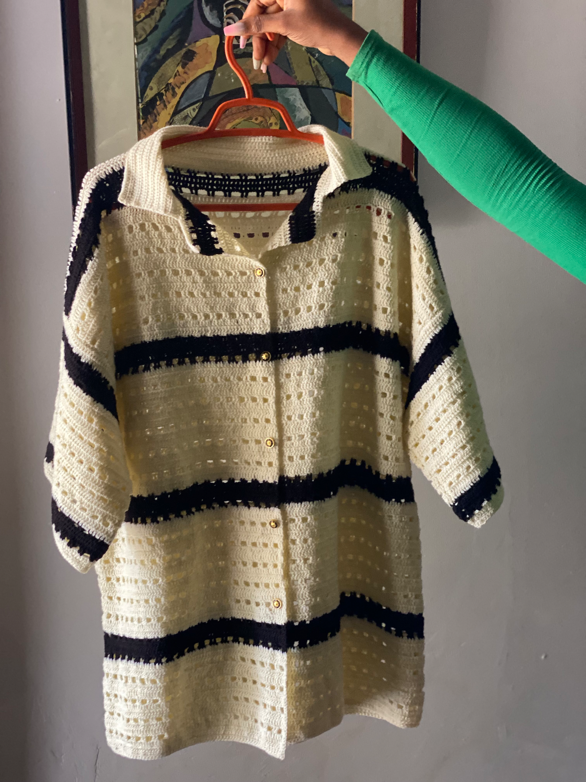 Basic styled crochet shirt